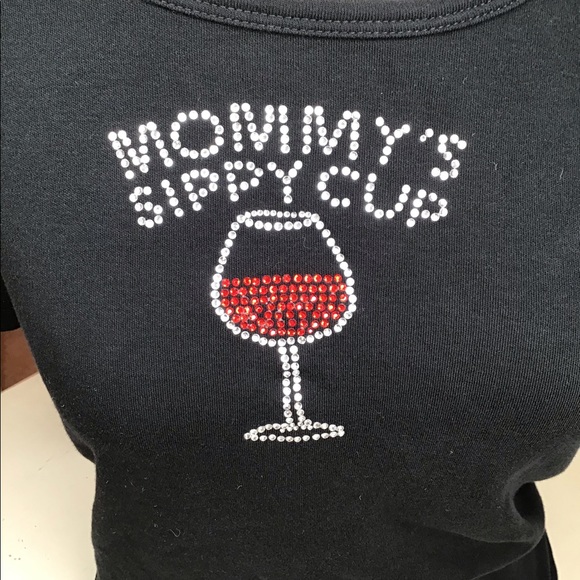 Mommy’s Sippy Cup Rhinestone Tee - Picture 2 of 3